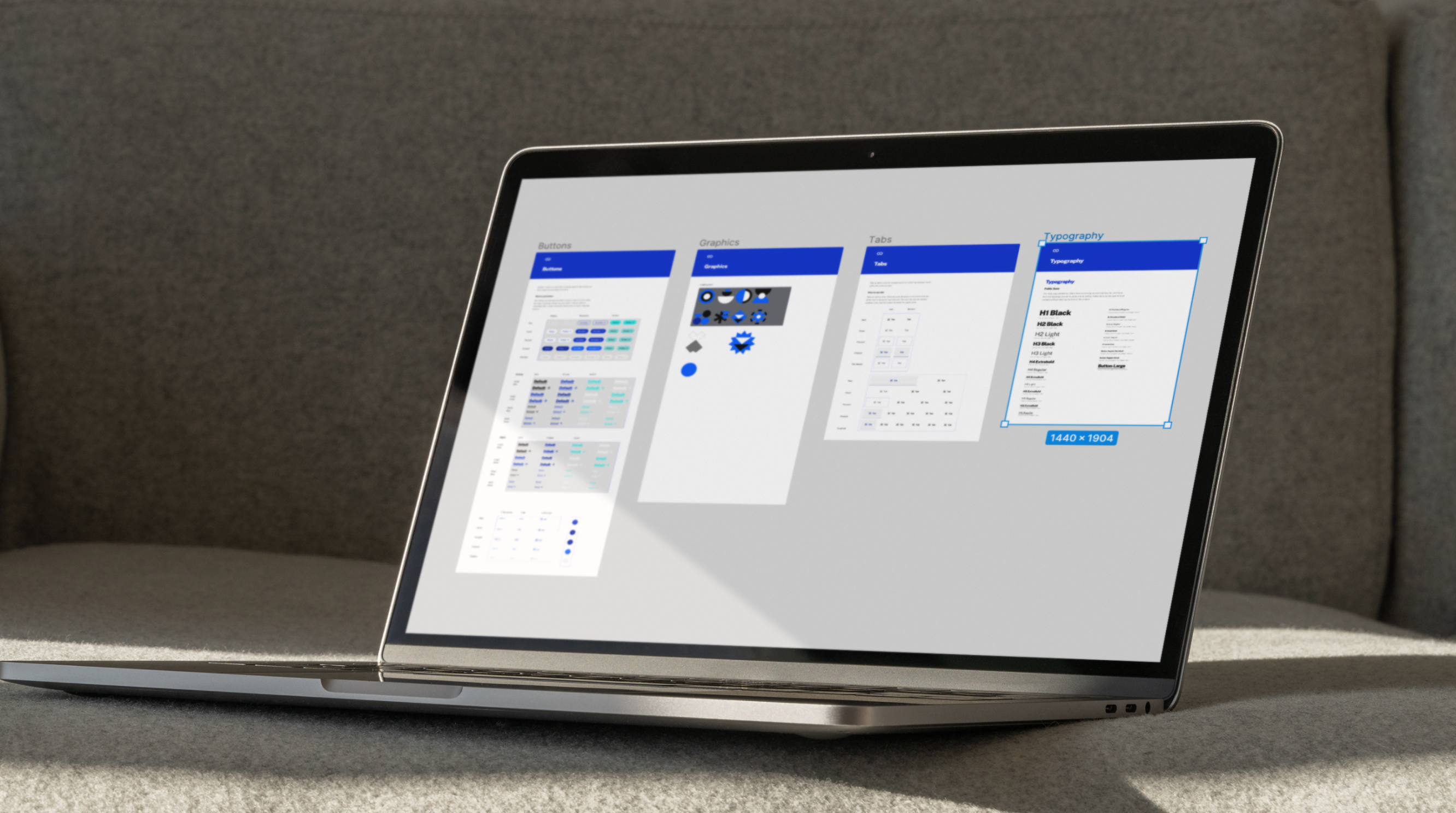 Design Systems Consulting Services for your Business | DOOR3 visual representation of DOOR3's design systems on laptop