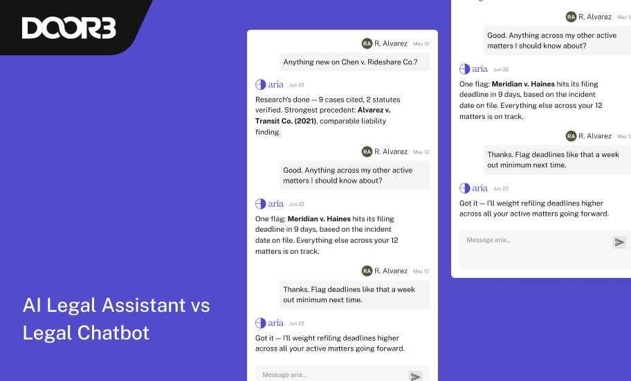 AI legal assistant vs legal chatbot: what is the difference?