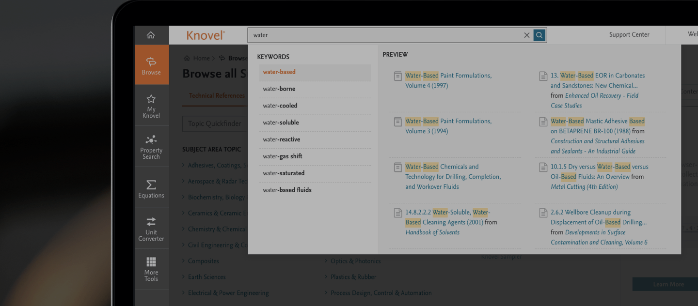   Elsevier - Knovel Engineering Research Platform 