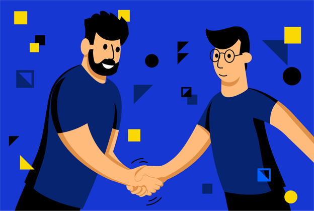 men shaking hands